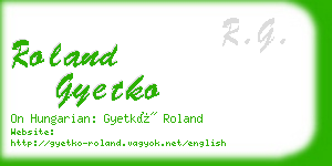 roland gyetko business card